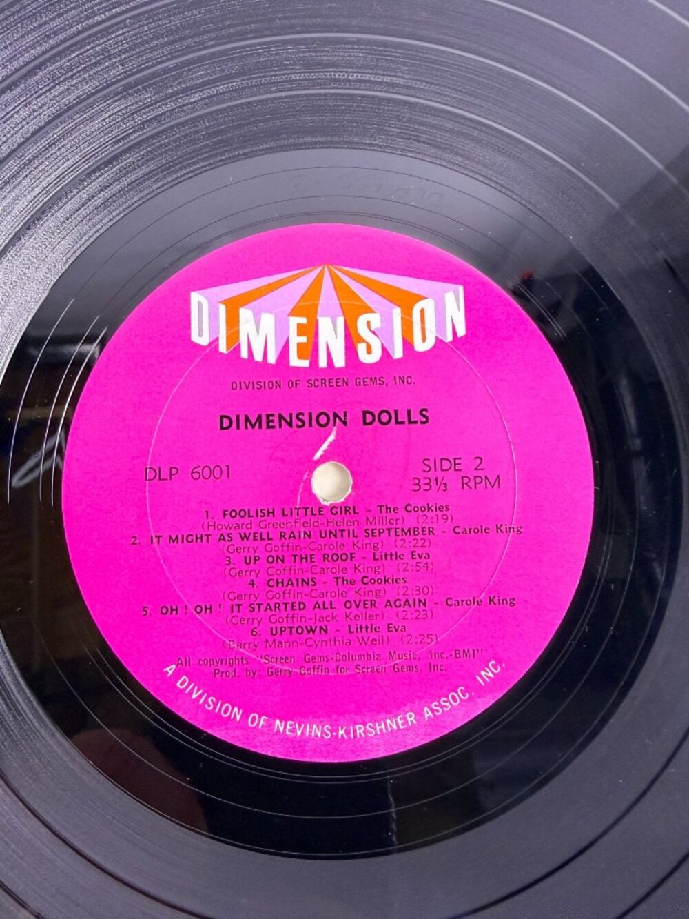 Rare Dimension Dolls Carole King The Cookies Little Eva 1963 DLP 6001 Vinyl VG+ - Picture 4 of 10